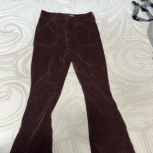 Brown Corduroy Flare Pants